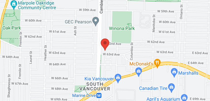 map of 305 485 W 63RD AVENUE
